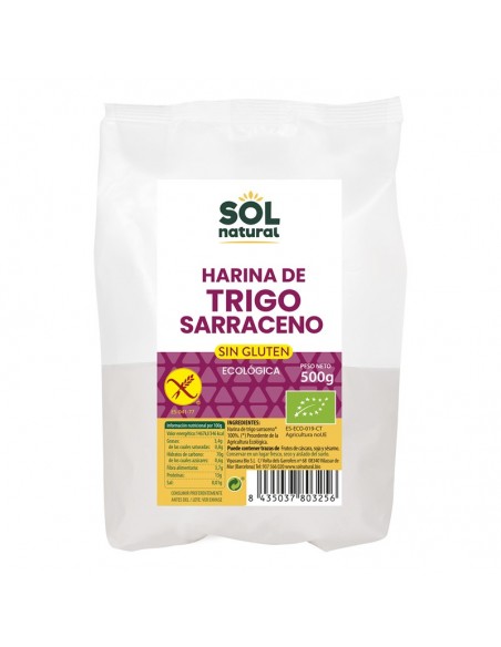 Harina trigo sarraceno sin gluten SOL NATURAL 500 gr BIO