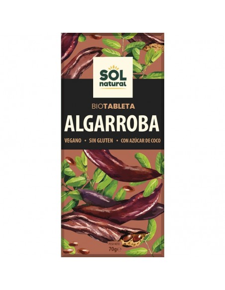 Chocolate algarroba SOL NATURAL 70 gr BIO