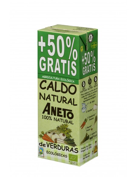 OFERTA Caldo natural verdura ANETO 1 L BIO 50% GRATIS
