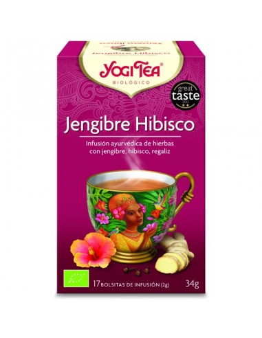 Yogi tea infusion jengibre hibisco 17...