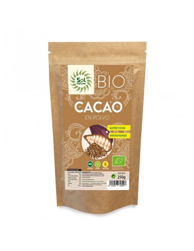 Cacao polvo crudo raw SOL NATURAL 250...