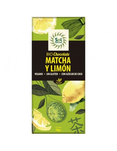 Chocolate matcha limon SOL NATURAL 70...