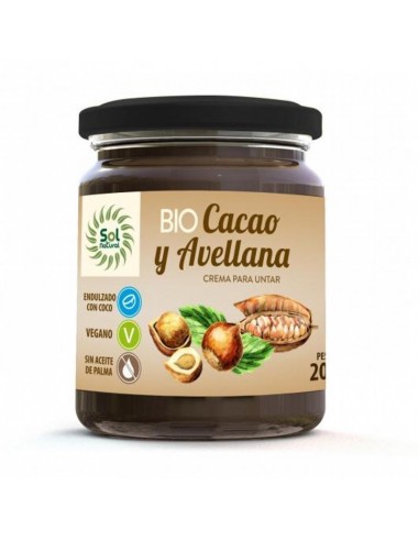 Crema cacao avellanas SOL NATURAL 200...