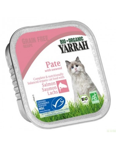 Tarrina gatos salmon YARRAH 100 gr