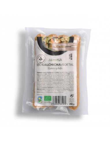 Salchicha tofu quinoa AHIMSA 200 gr BIO