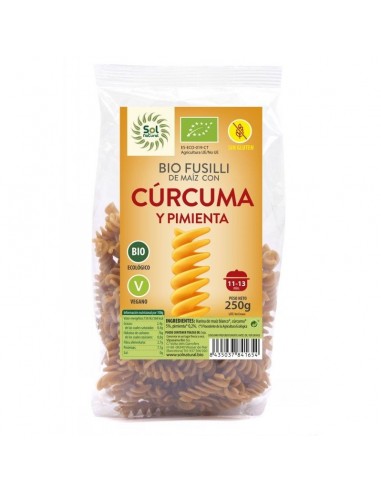 Espiral maiz curcuma sin gluten SOL NATURAL 250 gr BIO
