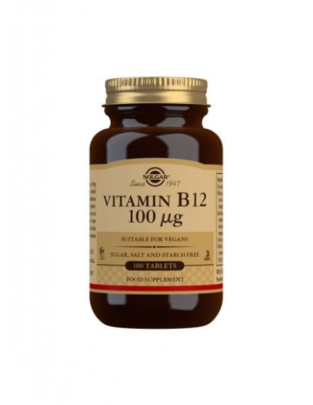 Vitamina B12 100 mg SOLGAR 100 comprimidos