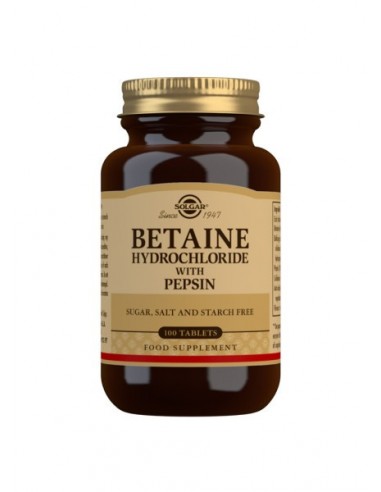 Betaina Clorhidrato pepsina SOLGAR 100 comprimidos