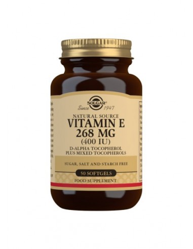 Vitamina E 400 IU 268 mg SOLGAR 50 capsulas