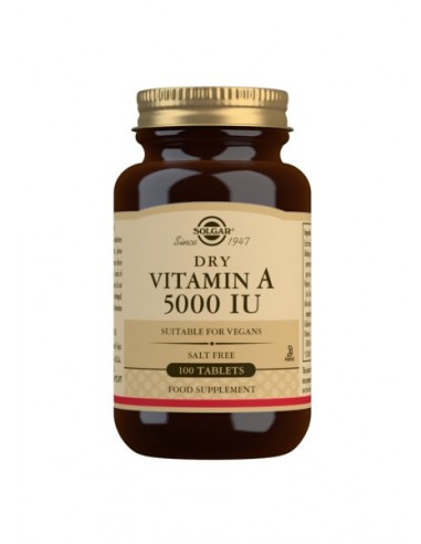 Vitamina A 5000 IU SOLGAR 100 comprimidos