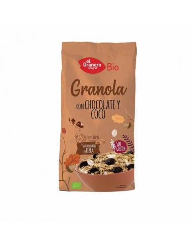 Granola chocolate coco sin gluten GRANERO 350 gr BIO