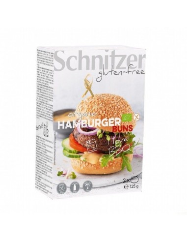 Pan hamburguesa sin gluten SCHNITZER 4X62,5 gr BIO