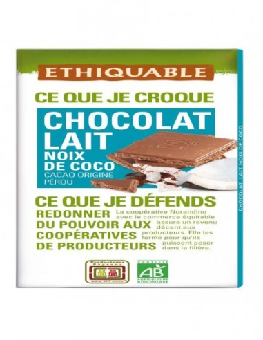Chocolate con Leche y Coco BIO 100 g....
