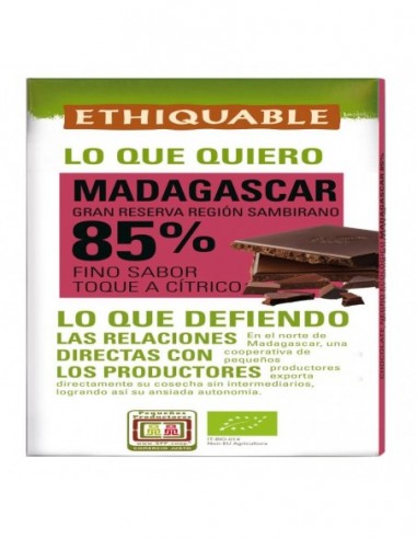 Chocolate Negro 85% Madagascar BIO 100 g