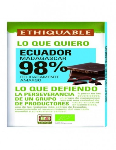 Chocolate Negro 98% Ecuador...