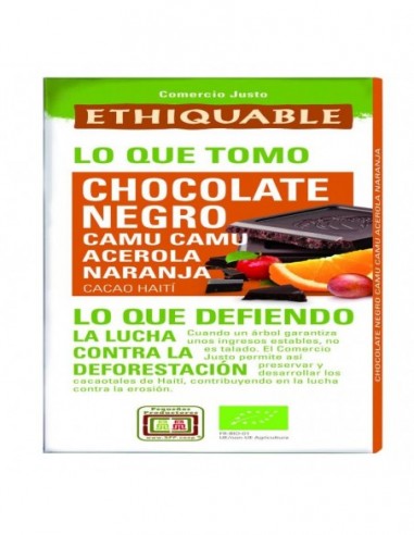 Chocolate Negro Camu camu, Naranja y...