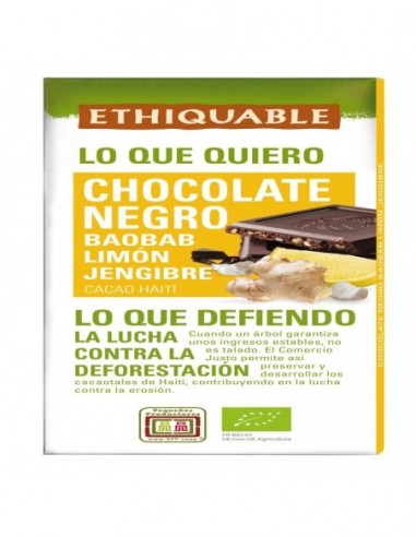 Chocolate Negro Baobab, Limón y...