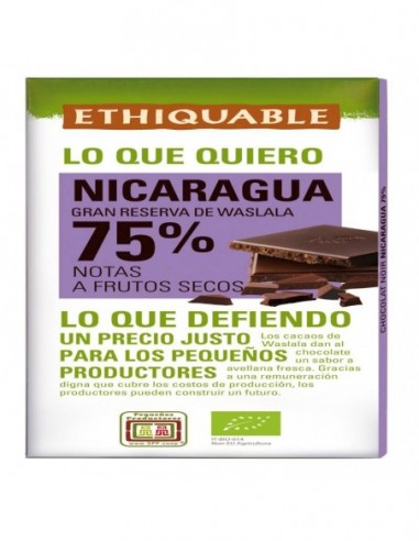 Chocolate Negro 75% Nicaragua BIO 100 g