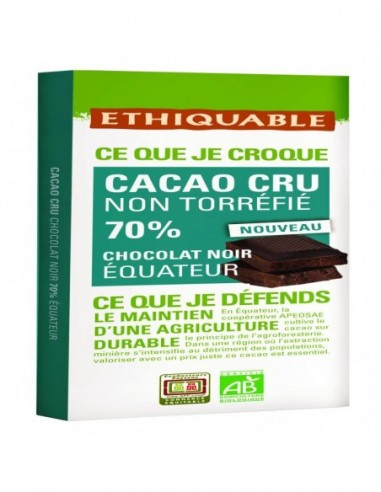 Tableta cacao Crudo 70% BIO 80 g