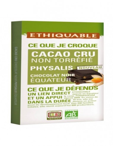 Tableta cacao Crudo con Physalis  BIO...