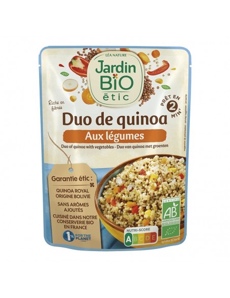 Plato preparado duo quinoa con verduras JARDIN BIO 250 gr