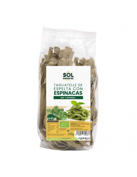 Tagliatelle espelta espinacas SOL NATURAL 250 gr BIO