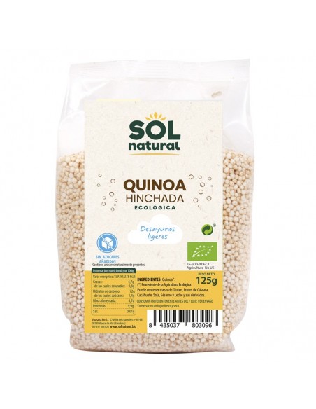Quinoa hinchada desayuno SOL NATURAL 125 gr BIO