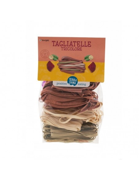 Tagliatelle tricolor remolachas espinacas TERRASANA 250 gr BIO