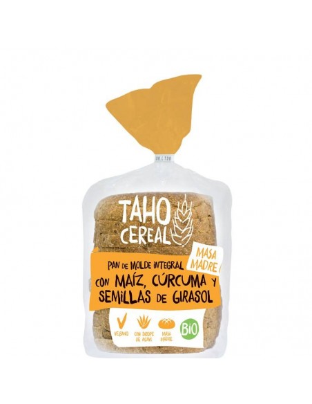Pan molde maiz curcuma pipas integral TAHO 400 gr BIO