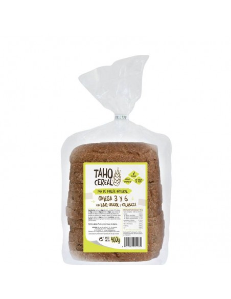 Pan molde omega 3 6 lino girasol calabaza TAHO 400 gr