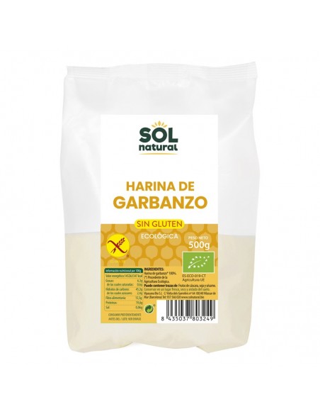 Harina garbanzo sin gluten SOL NATURAL 500 gr BIO