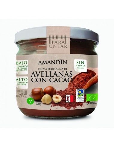 Crema avellana cacao AMANDIN 330 gr