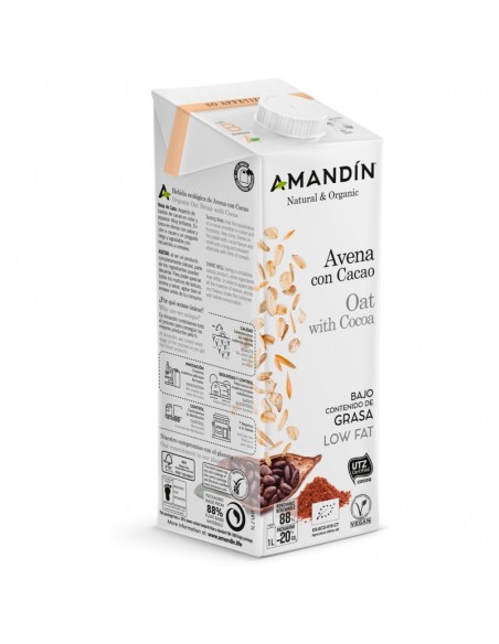 Bebida avena cacao AMANDIN 1 L