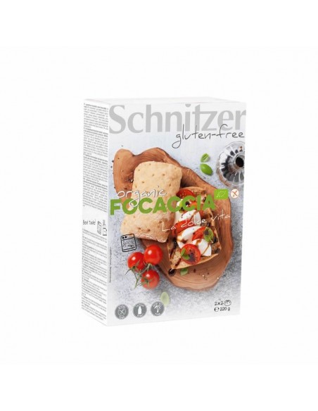 Pan Focaccia maiz con hierbas sin gluten SCHNITZER 2x110 gr BIO
