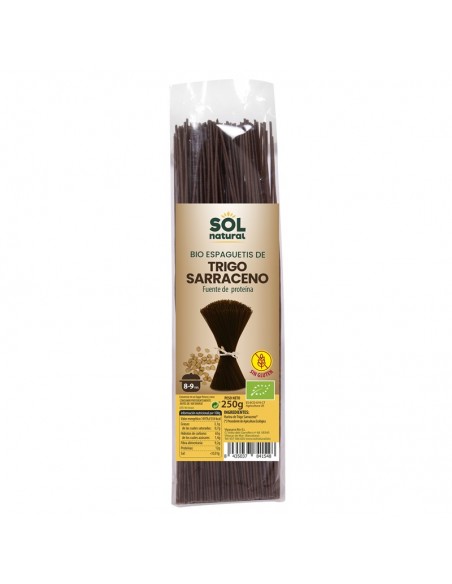 Espagueti trigo sarraceno sin gluten SOL NATURAL 250 gr BIO